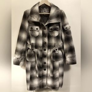 Last Kiss High neck Peacoat Buffalo Plaid Size 1X
